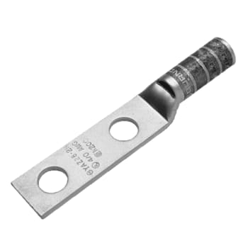 HYLUG™ YAZ382NNTFX YAZ-2-NTFX 2-Hole Compression Lug With Inspection  Window, 535.3 kcmil Flexible/Stranded Copper Conductor, Die Code: L99, 1/2  in 