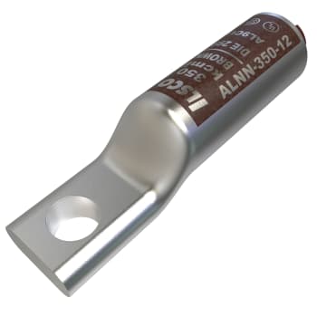 SureCrimp® ALNN-600-12-134 2-Hole Type ALNN Lug Compression Connector, 250  to 600 kcmil Aluminum/Copper Conductor, Die Code: 473, 1/2 in Stud,