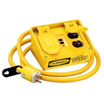 Electrical Extension Cord Cover With Duplex - 4 ft Long - Yellow