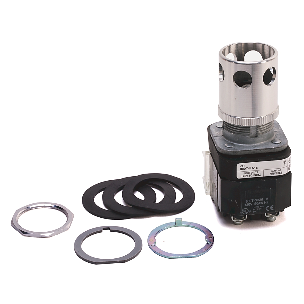 800T PB,30mm Momentary Push Button,Transformer,120V AC 50/60 Hz,Incandescent,Extended Head with Guard,No Lens Cap,No Guards on Terminals,1 NO 1 NC 800T PB,30mm Momentary Push Button,Transformer,120V AC 50/60 Hz,Incandescent,Extended Head with Guard,No Lens Cap,No Guards on Terminals,1 NO 1 NC