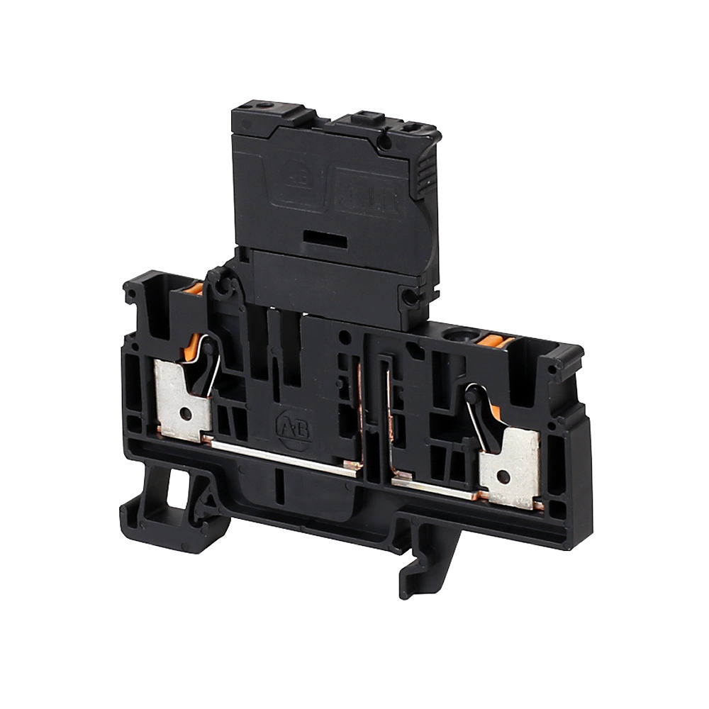 Terminal Block, Push In connection, IEC, Fuse, Feed Through, 4mm, 2 Connection Points, 250V, without LED, Black, Package Qty 50 Terminal Block, Push In connection, IEC, Fuse, Feed Through, 4mm, 2 Connection Points, 250V, without LED, Black, Package Qty 50