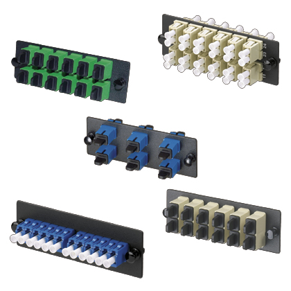 Opticom® FAP6WBUDLCZ Type LC Duplex Front Loading Fiber Adapter Panel, (6)  OS1/OS2 Single Mode Fiber