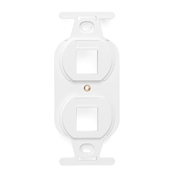 Leviton 410802 AP 2-Port Wanddose – Mandel, Für Netzwerk- Oder Telefonanschlüsse