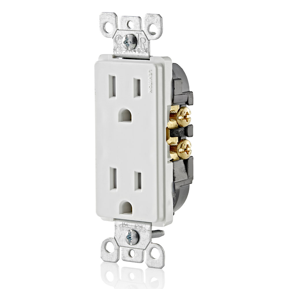 Leviton T5325 15 Amp Decora Tamper-Resistant Duplex