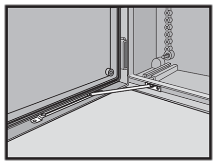 Door Stop Kit Stainless Steel for Free-Stand Enclosures