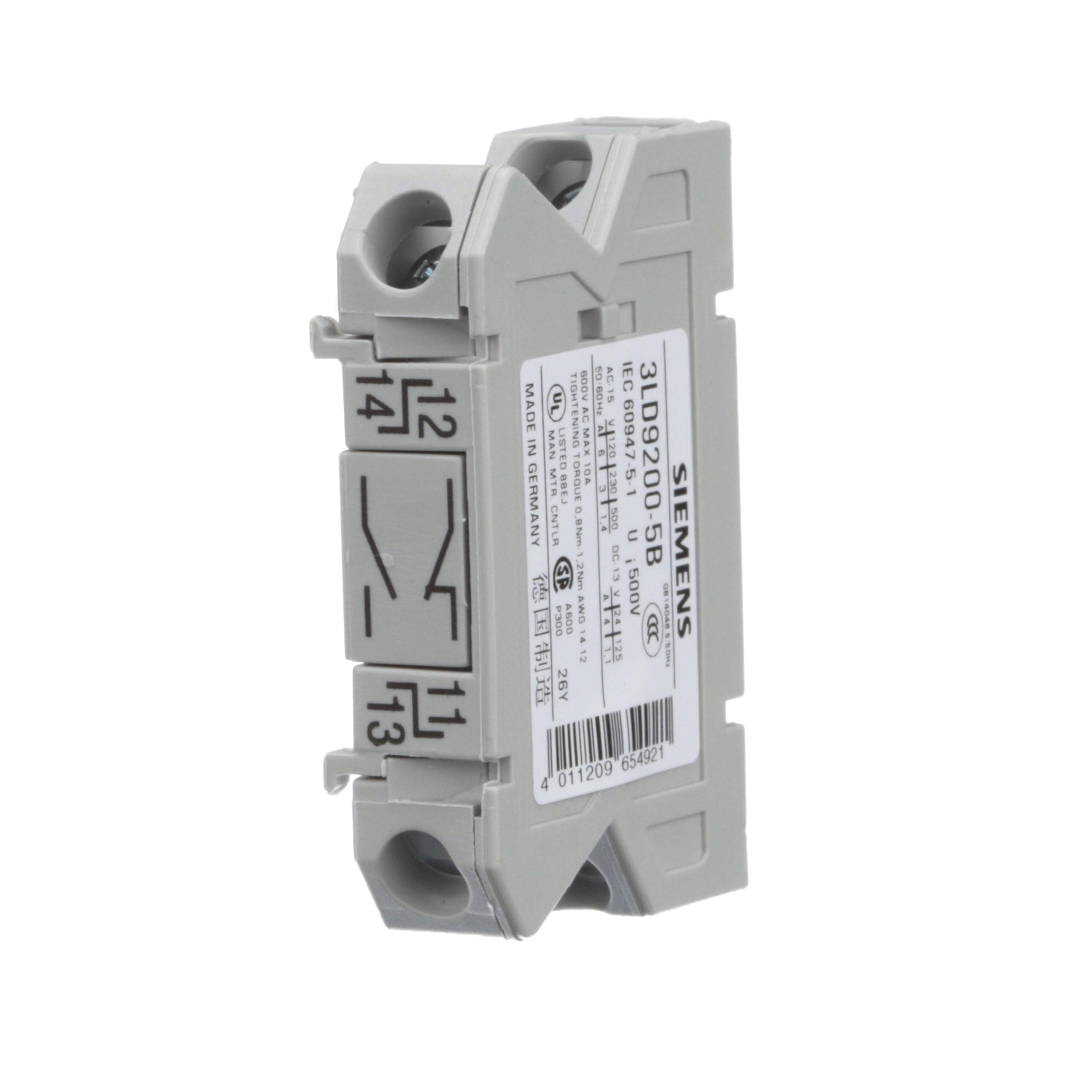 Siemens 3LD9200-5B Auxiliary Switch 600V 10A - New In Box Siemens 3LD9200-5B Auxiliary Switch 600V 10A - New In Box