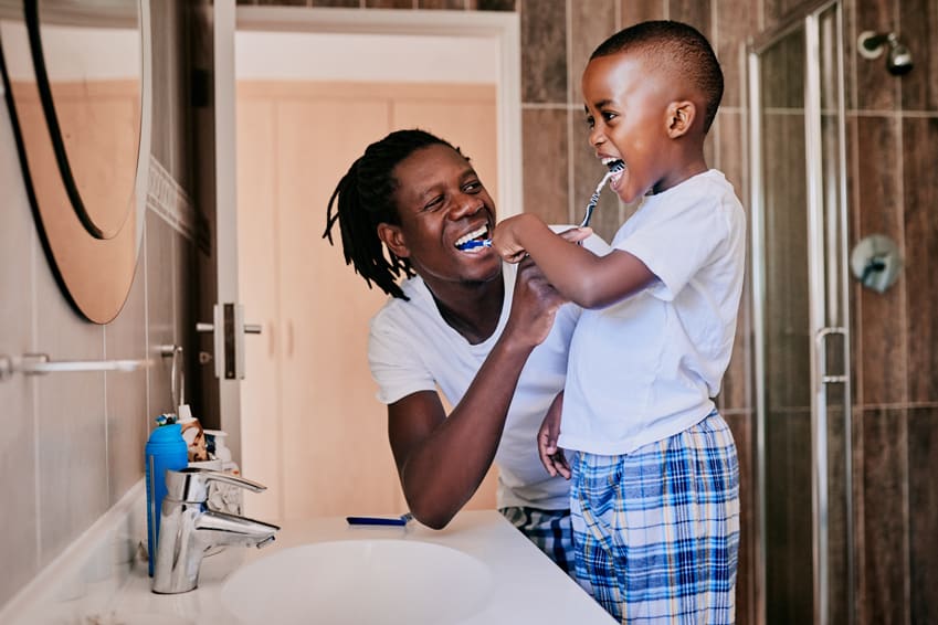 Child's proper dental hygiene