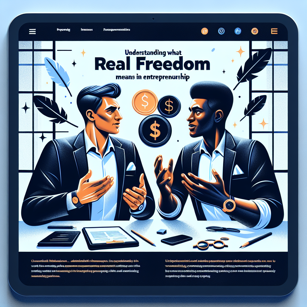 Understanding What Real Freedom Means in Entrepreneurship