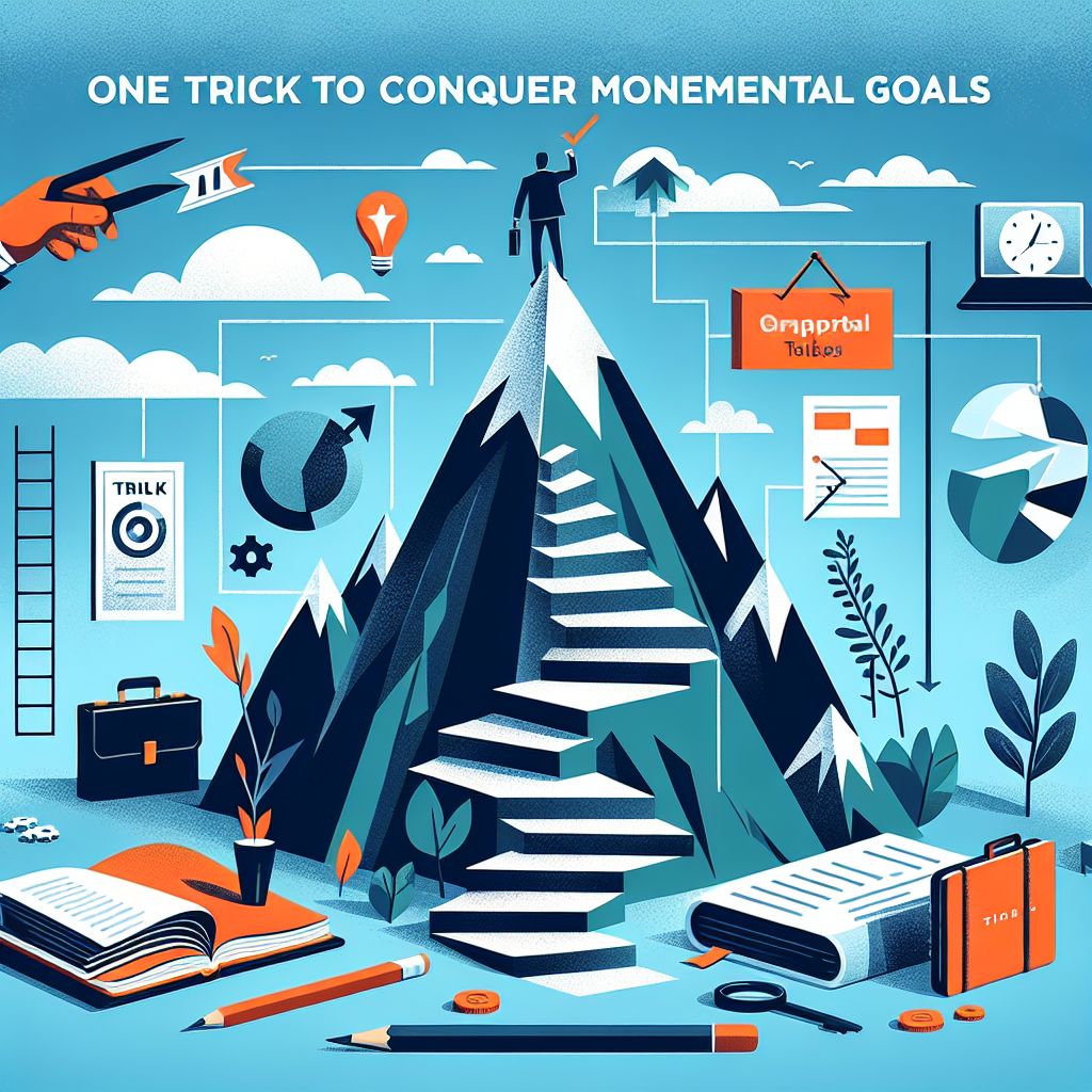 One Trick to Conquer Monumental Goals
