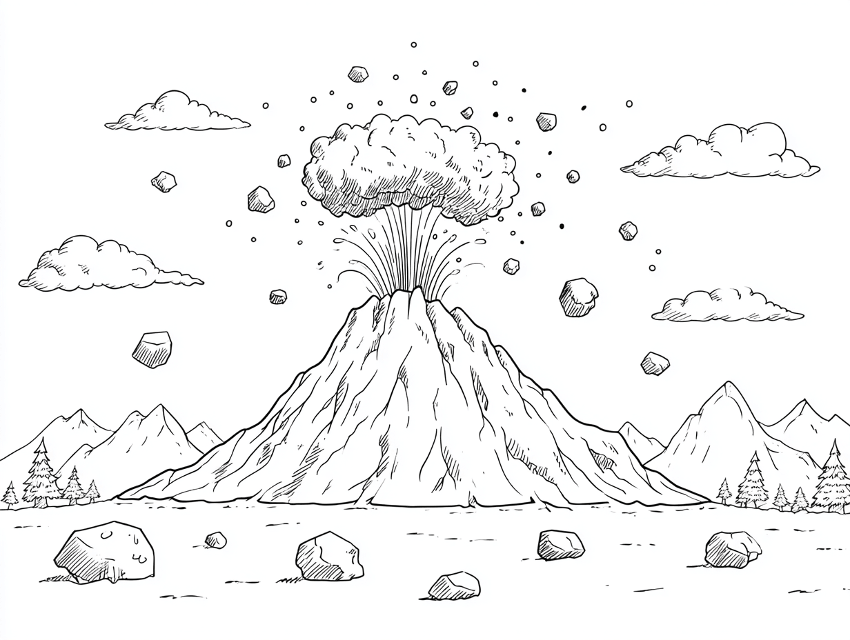 Selected volcano image for worksheet
