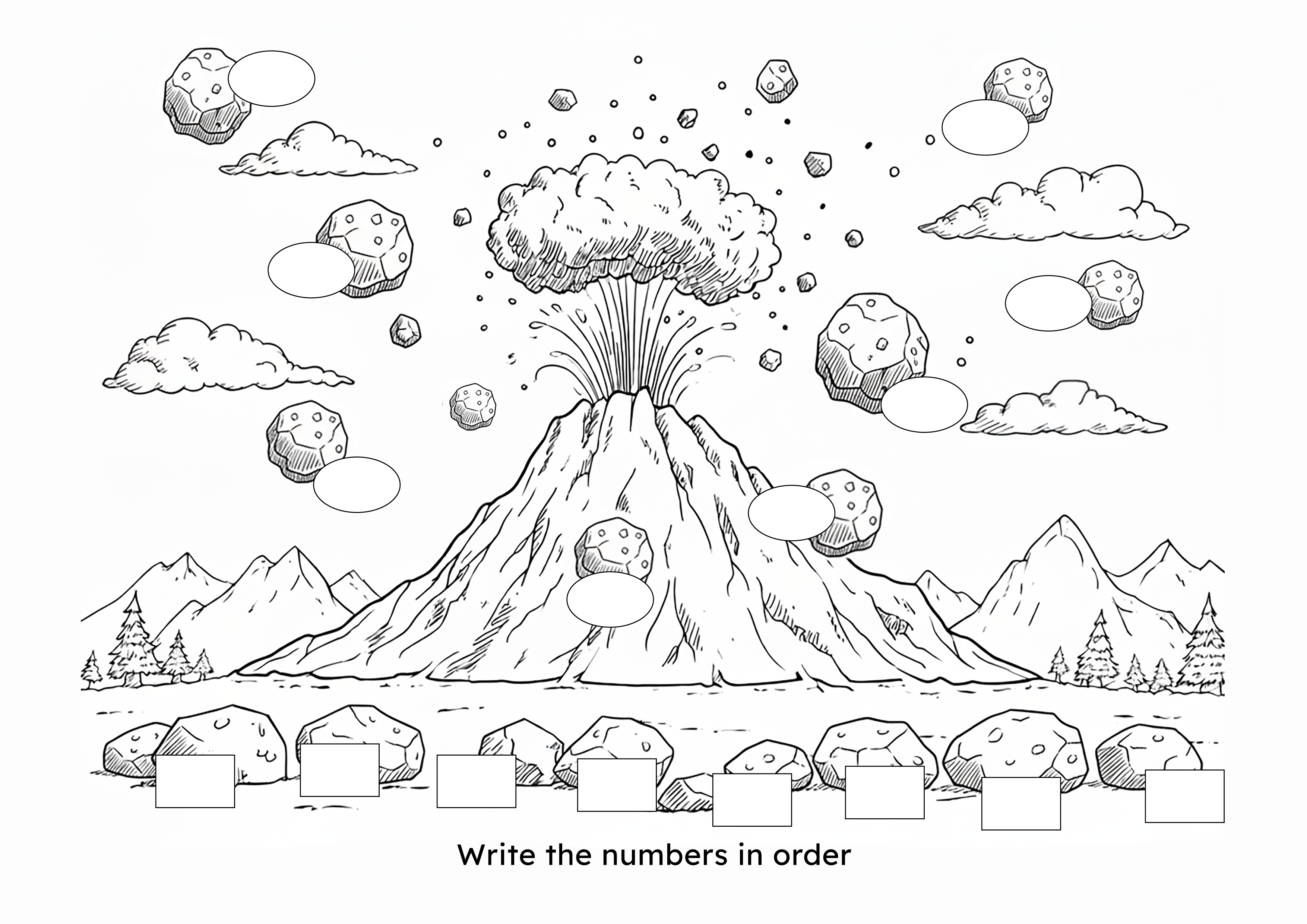 Final volcano maths worksheet