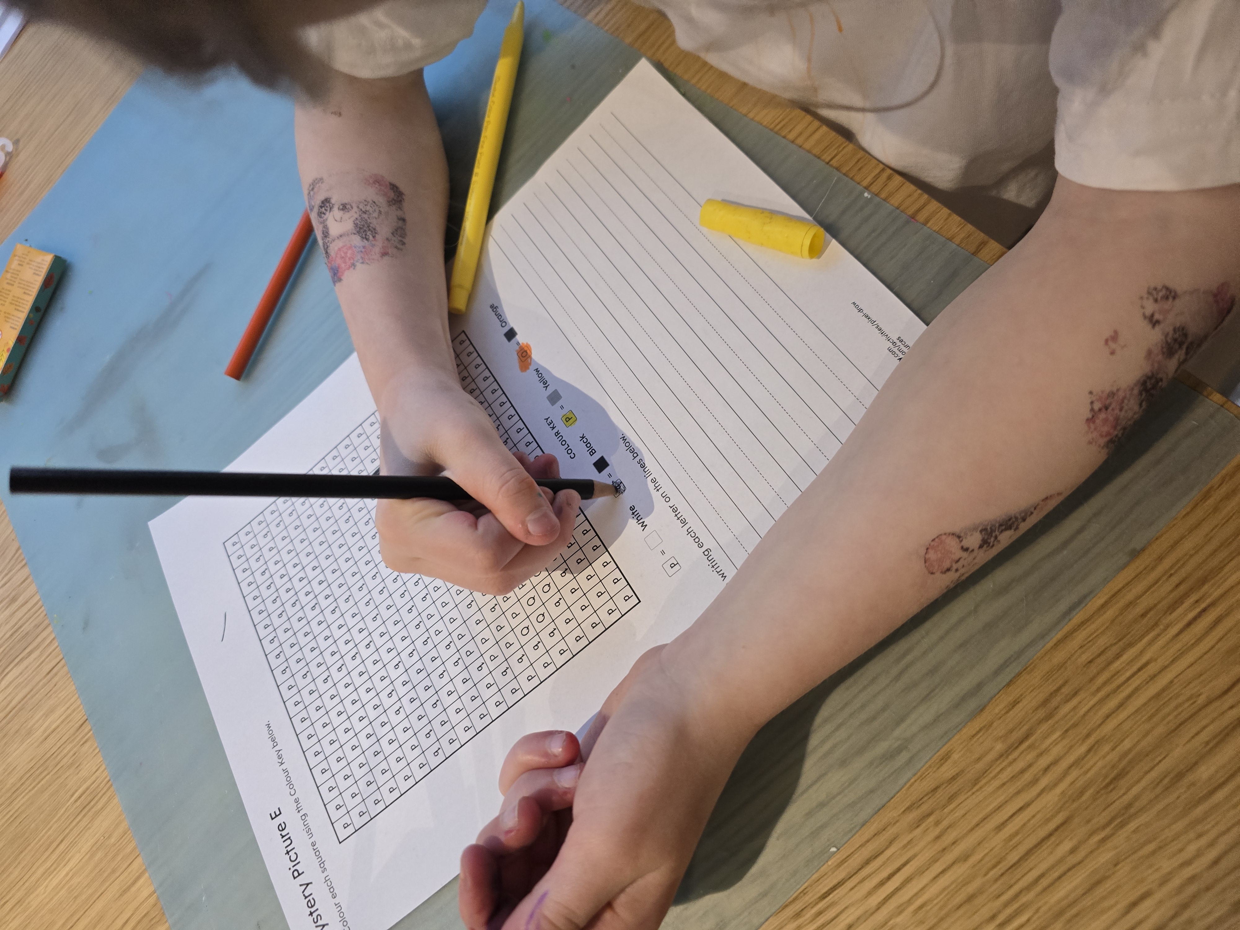 p and q letter confusion pixel puzzle worksheet