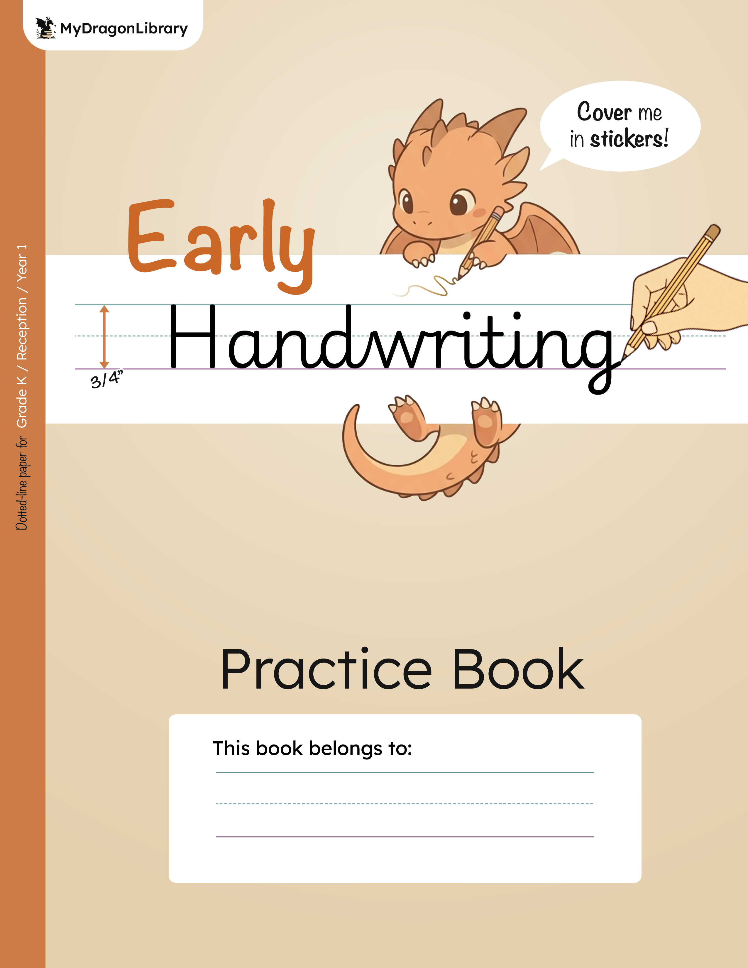 Cover of Early Handwriting Notebook | Writing Lines that Fit, Vol. 1