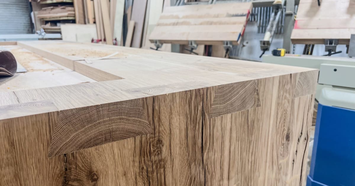 Closeups of a jumbo dovetail joint — MDM Design Studio | MDM Design Studio