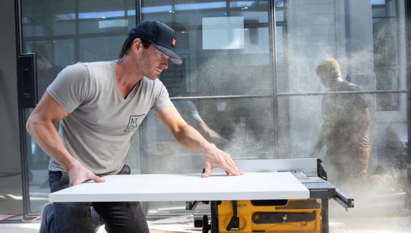 Michael working on cabinet