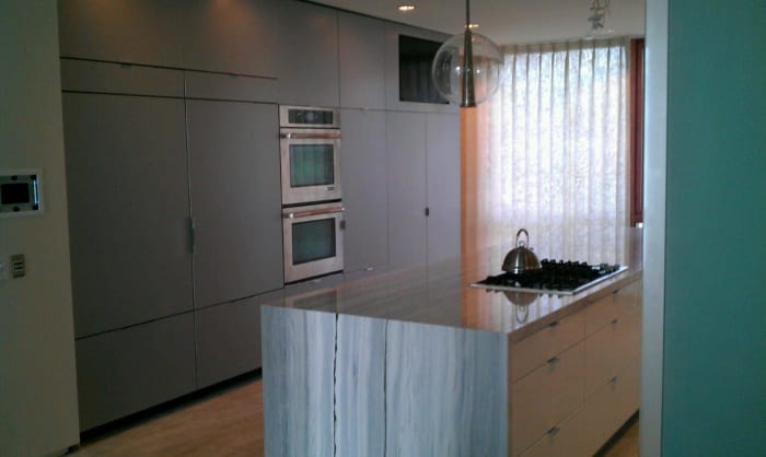 Sleek Grey Kitchen Cabinetry