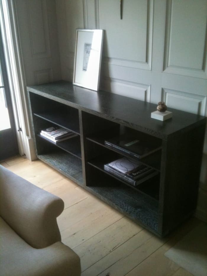 Sleek Black Bookcase