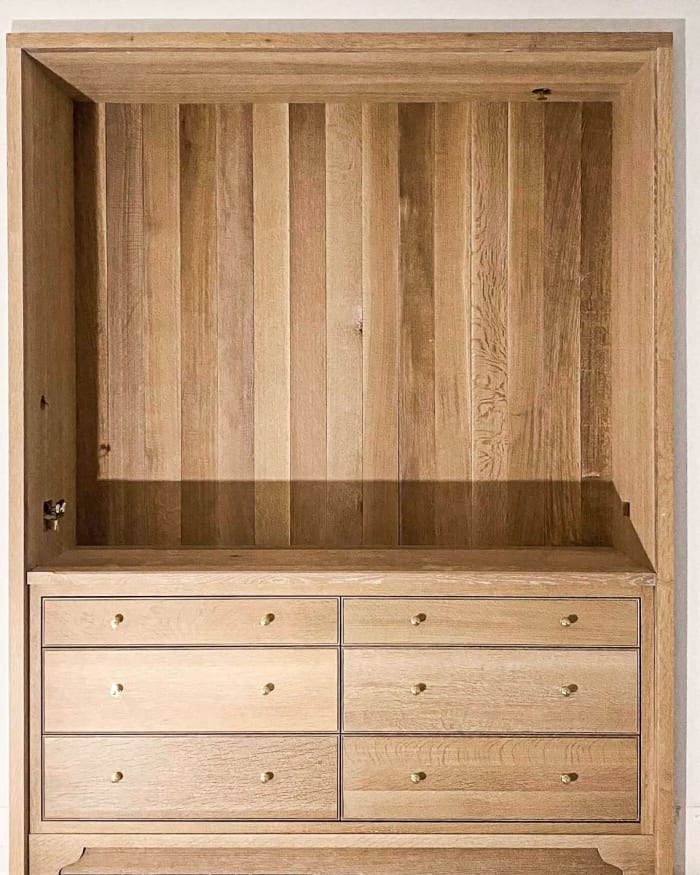 Custom Drawer Unit with Brass Accents