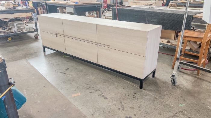 Ghost White Oak Credenza