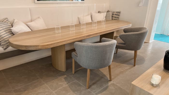 Huge Oak Banquet Table for Beach Home