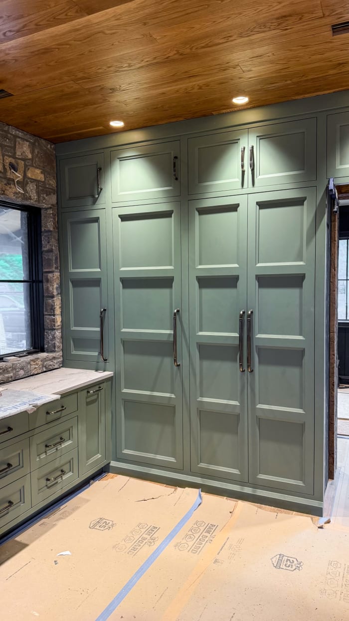 Sage Green Full-Height Kitchen Storage