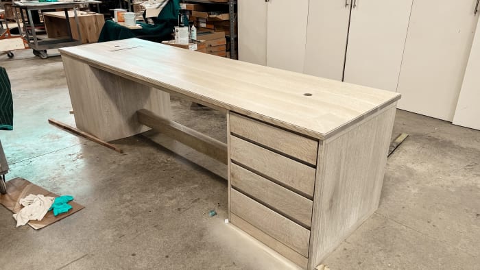 Oak Desk and Storage Unit