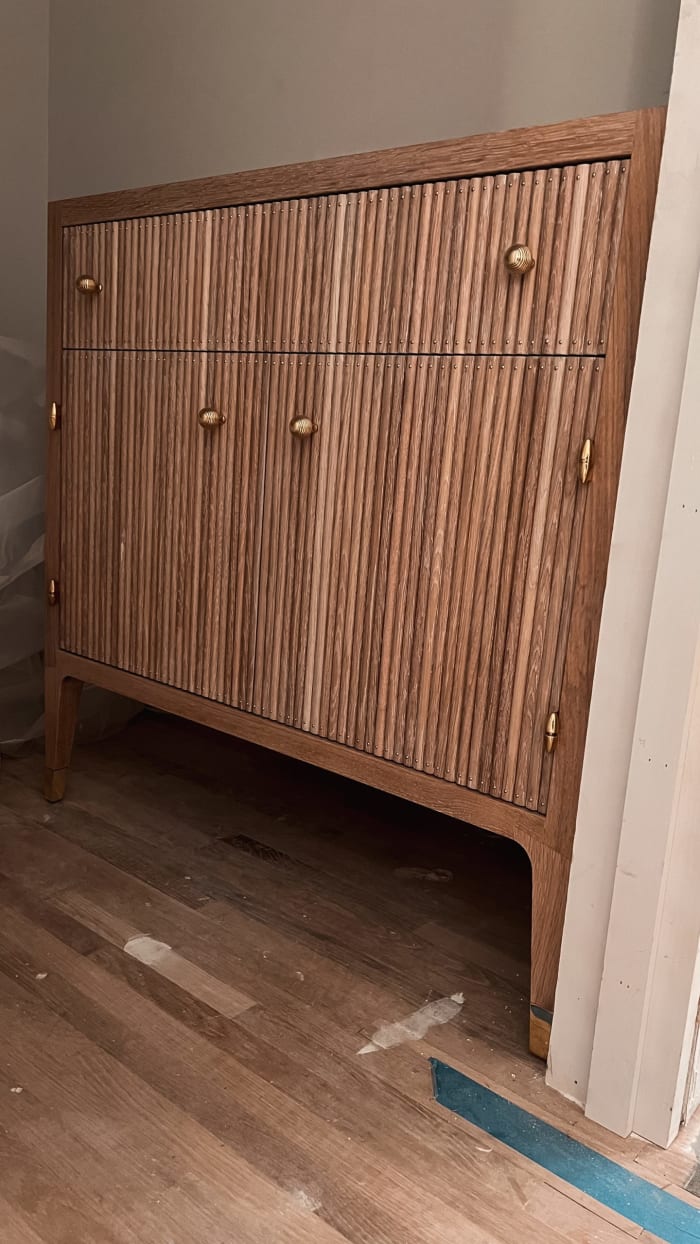 Reeded Vanity Cabinet