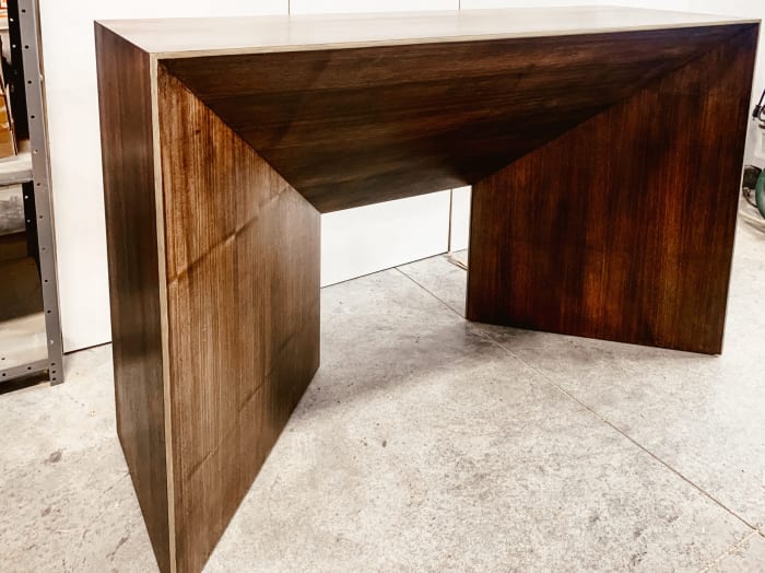 Walnut & Gilded Entry Table