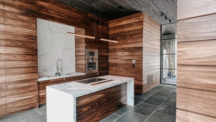 Slick Walnut Kitchen