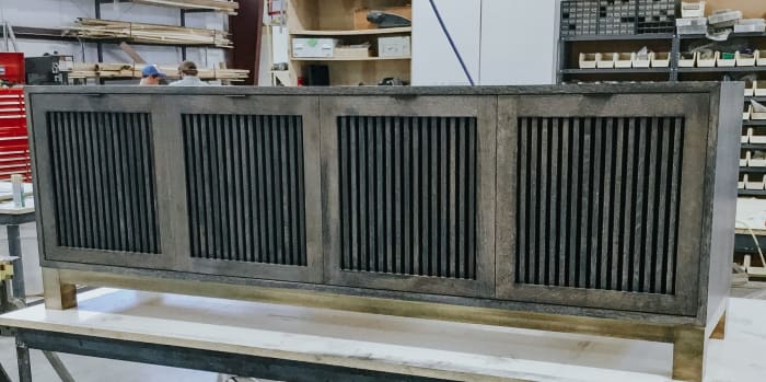 Cerused Oak Entertainment Console