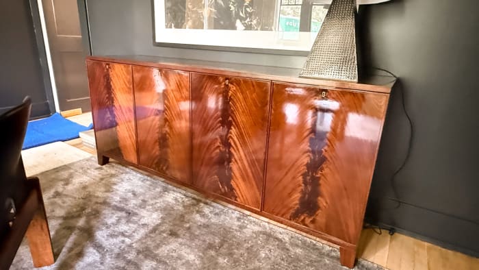 High-Gloss Bookmatched Credenza