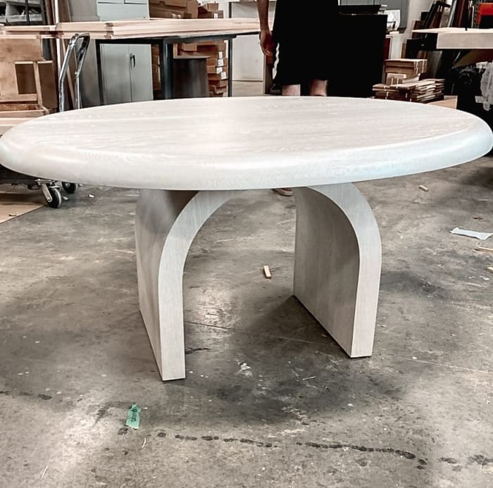 Breakfast Table with 3 Inch Thick Solid Oak Top