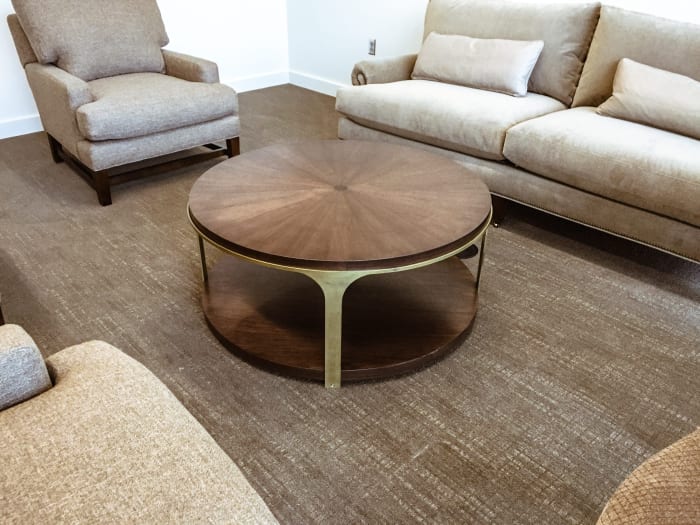 Circular Walnut Coffee Table