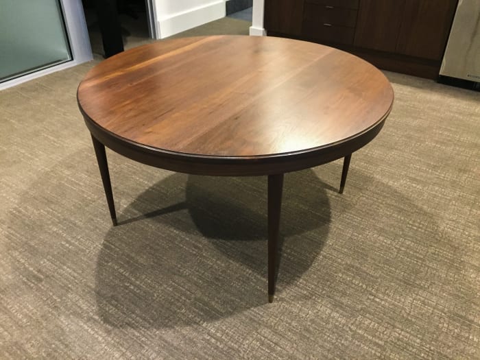 Circular Walnut Coffee Table