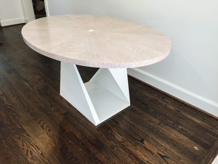 White Oak Sunburst Table