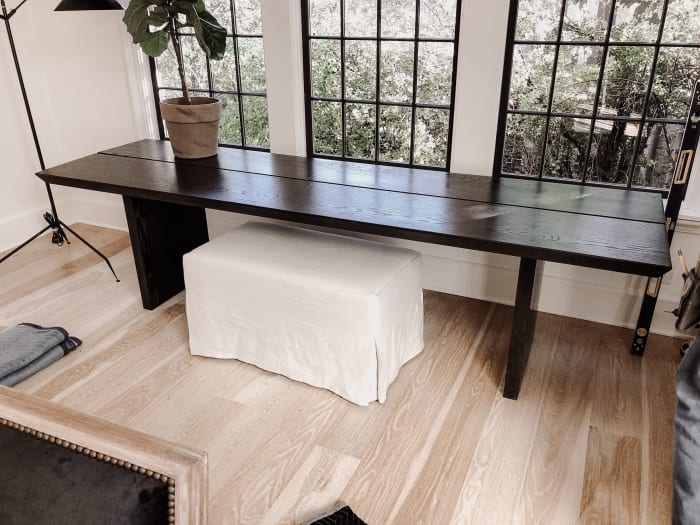 Blackened Oak Console Table