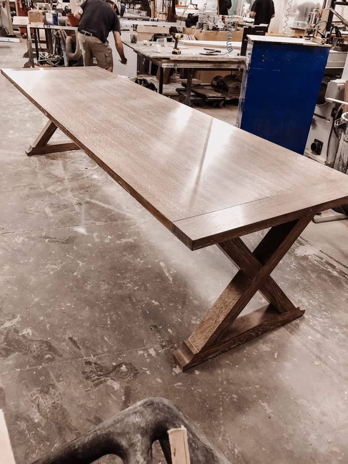 Large White Oak Dining Table