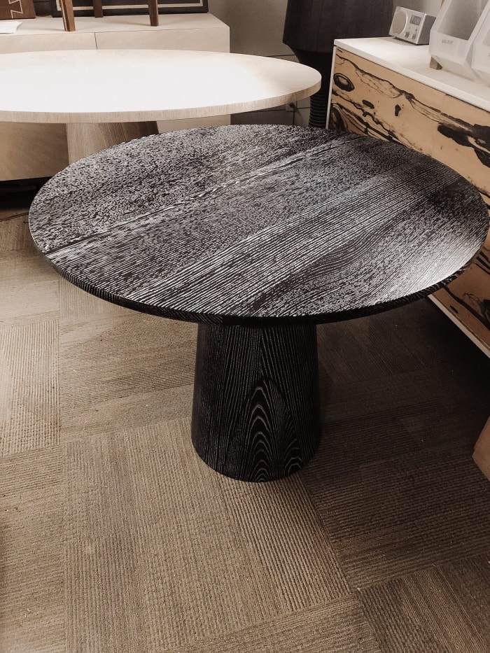 Jet & White Table in White Oak