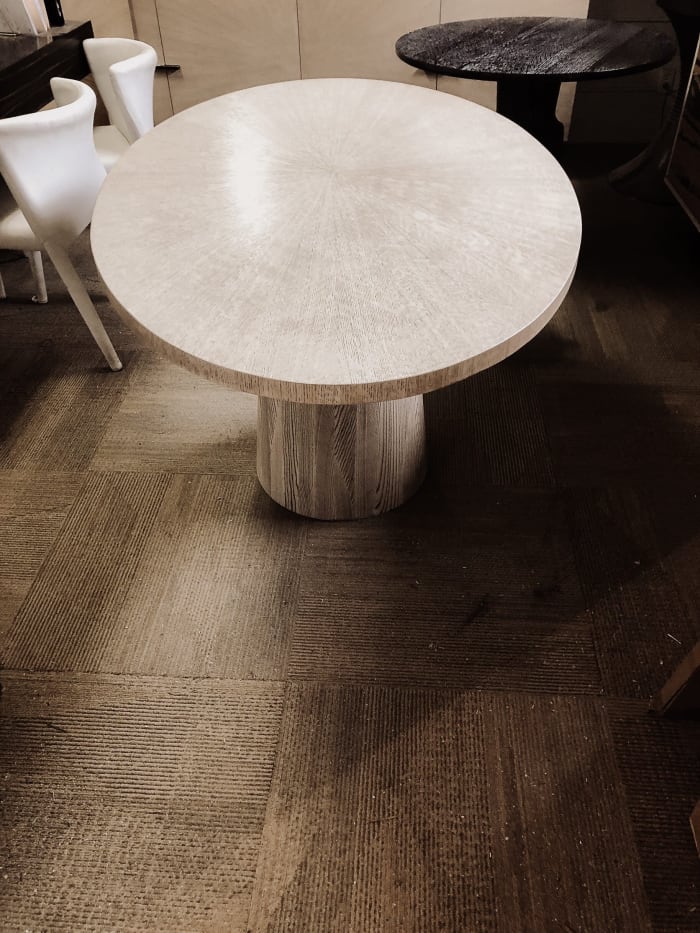 Natural White Oak Circular Table