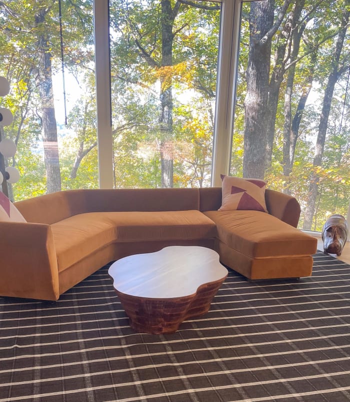 Organic Shaped Walnut Coffee Table