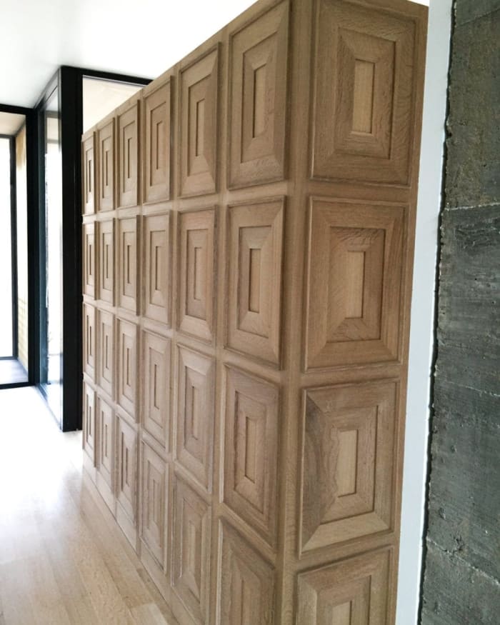 White Oak Bed Headboard / Wall Divider