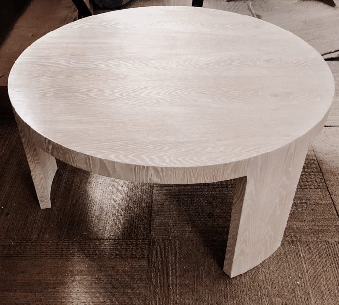 White Oak Tripod Coffee Table