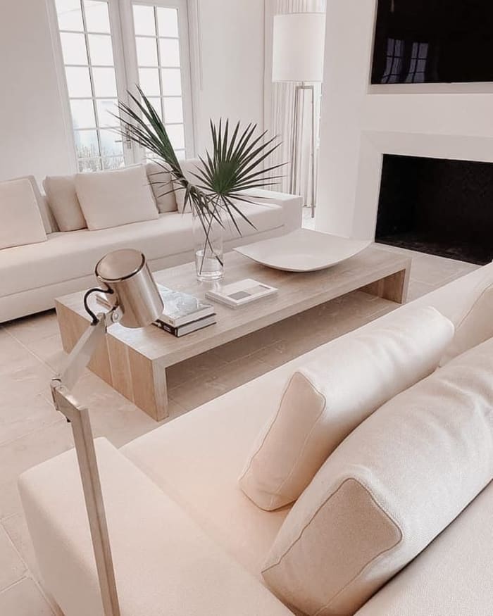 White Oak Coffee Table in Alys Beach Home