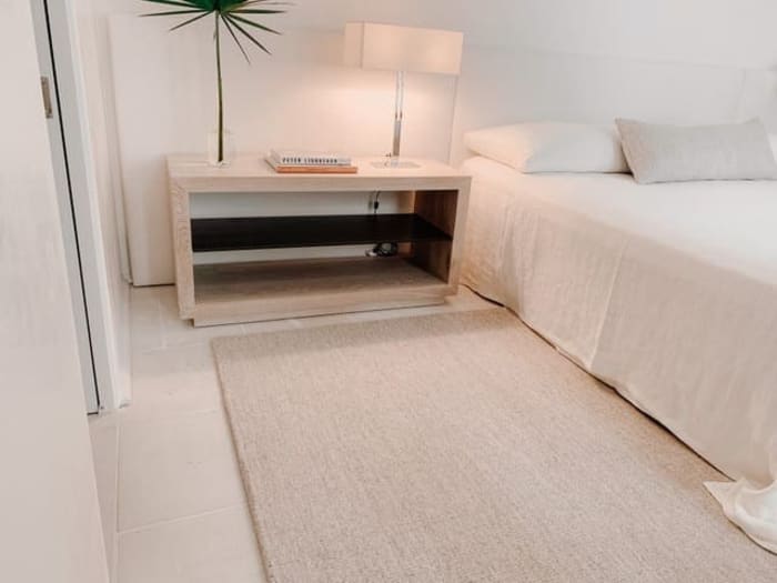 White Oak and Steel Bedside Tables