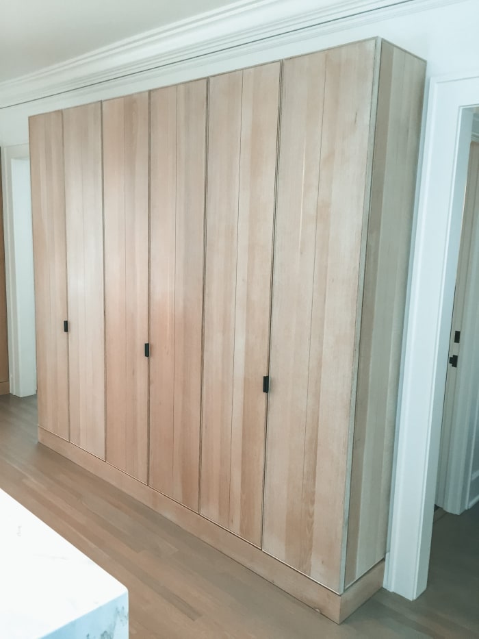 Ghost white oak and bronze tv cabinet