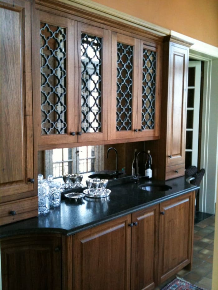 Elegant Bar with Maple Cabinetry