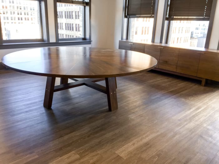 Walnut Credenza and Conference Table