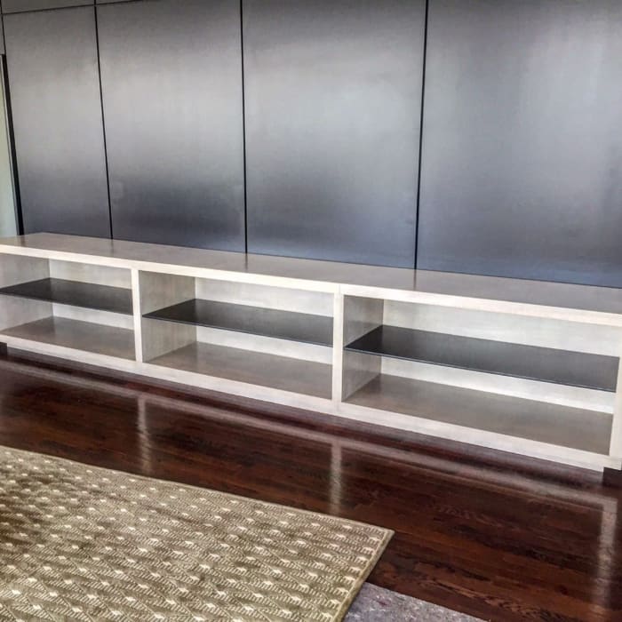 Sleek White Bookshelf