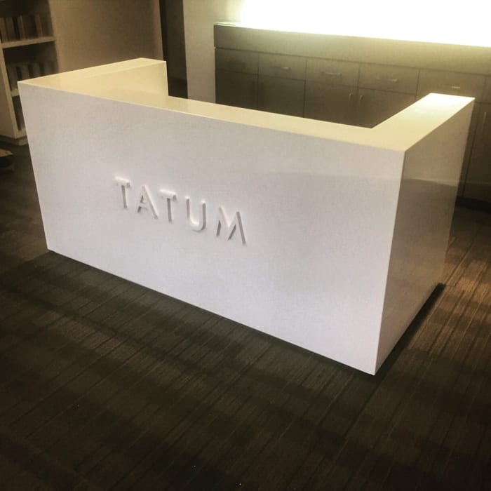 Tatum White Reception Desk