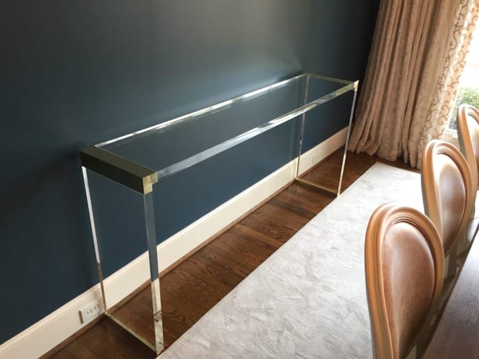 Metal & Glass Table